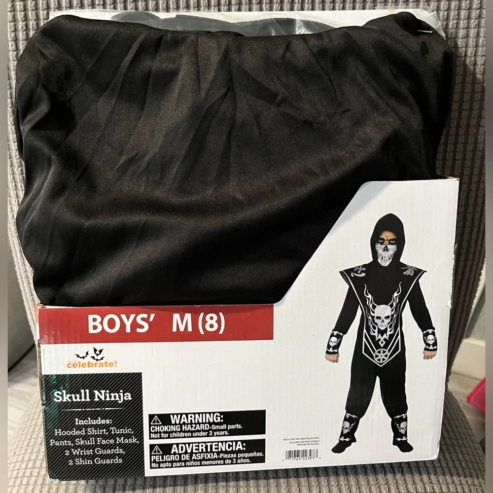 Boys' Skull‎ Ninja Costume - Black